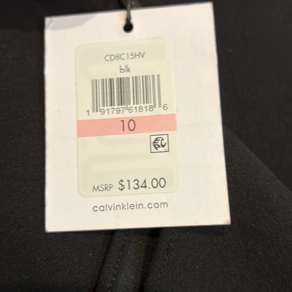 NWT Calvin Klein Black Cocktail Dress Size 10 - Picture 5 of 5